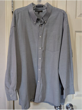 Men's Falcon Bay Casual Button Down Shirt XXL Grey